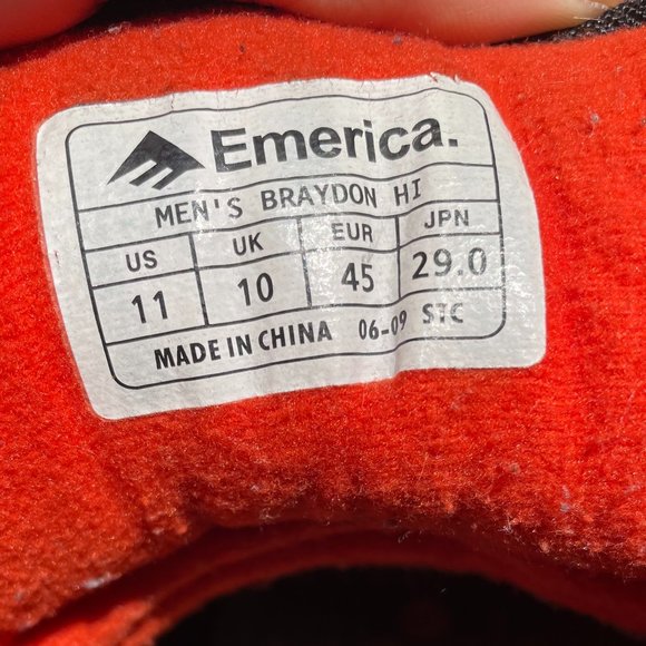 Emerica., Size 11, Braydon Szafranski Hi-Top Skate Shoe - Picture 11 of 12